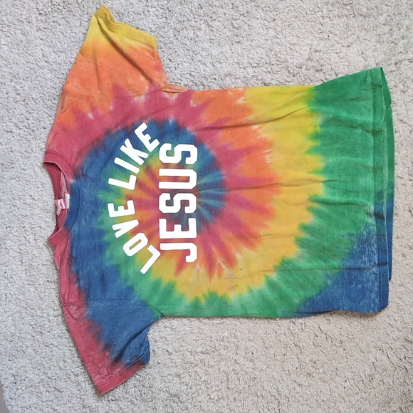 Assorted Sizes - LOVE LIKE JESUS tie-dye tees - Picture 1 of 4